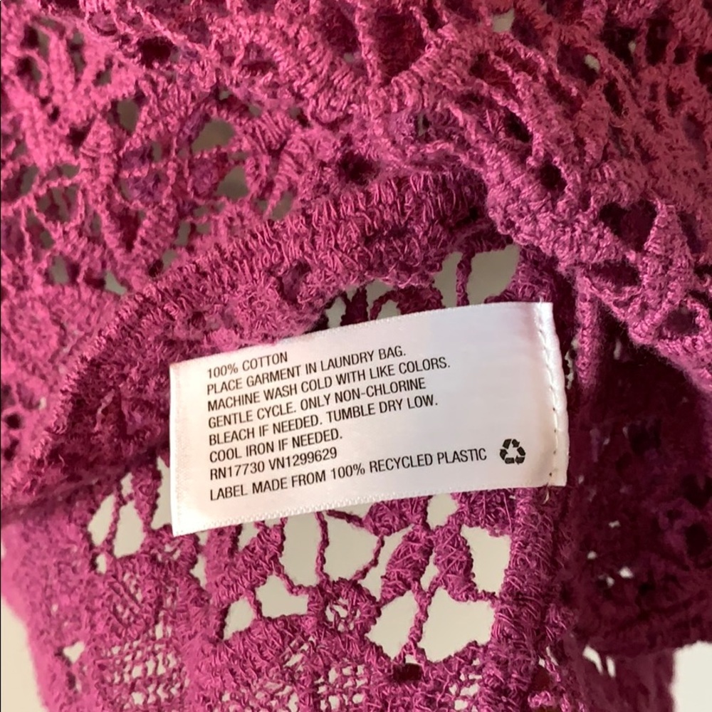 Xhilaration purple crochet tank top - Picture 5 of 5